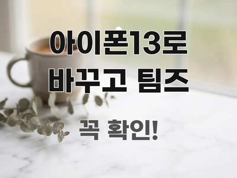 아이폰13로 바꾸고 팀즈 핵심 내용을 정리한 정보 요약 포스터 - 활용 예시 이미지