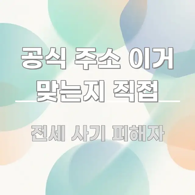공식 주소 이거 맞는지 직접 요점만 뽑아낸 깔끔한 인포그래픽 표지 - 본문 내용과 연관된 이미지
