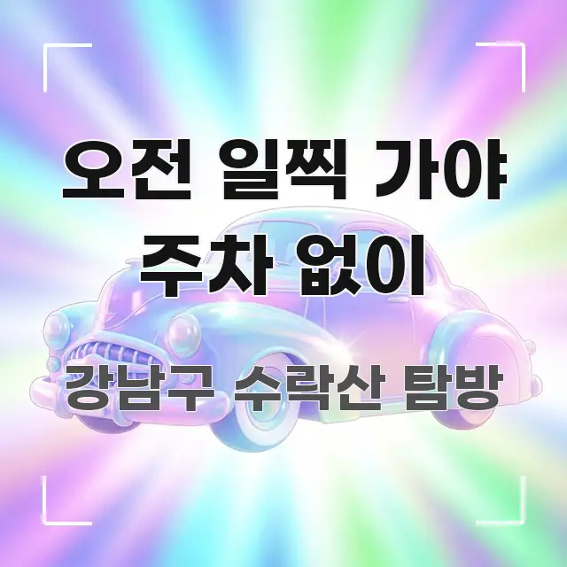 오전 일찍 가야 주차 없이 이해하기 쉬운 핵심 정보 비주얼