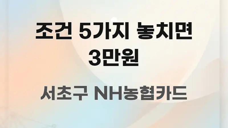 조건 5가지 놓치면 3만원 심플하고 명확하게 정리한 정보 카드 디자인 이미지 - 가독성을 높이는 이미지