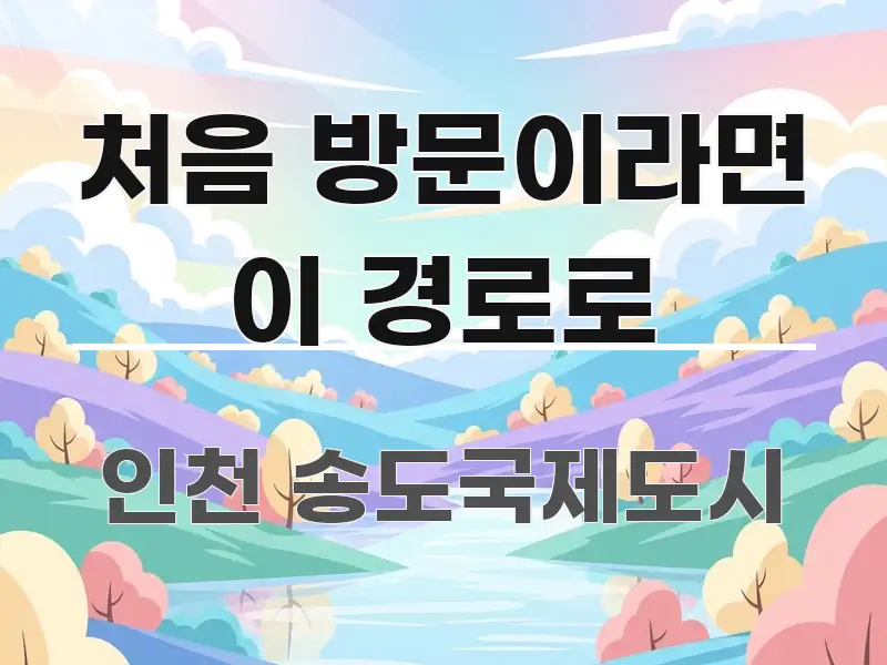 처음 방문이라면 이 경로로 핵심 내용을 정리한 정보 요약 포스터 - 설명을 돕는 이미지