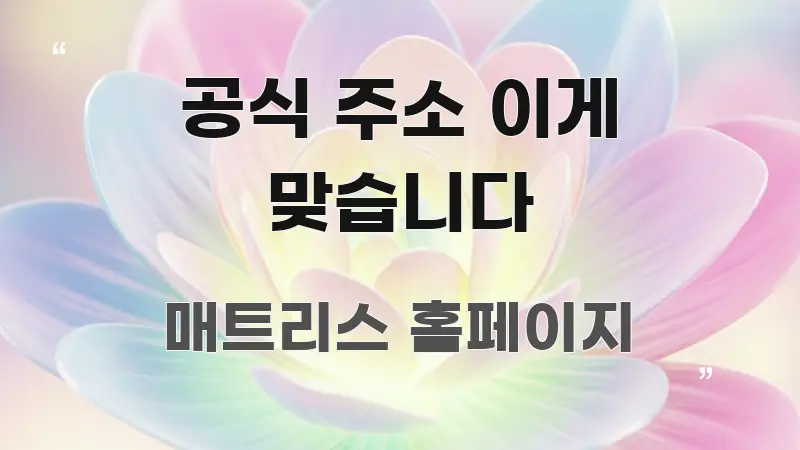 공식 주소 이게 맞습니다 심플하고 명확하게 정리한 블로그 섹션 구분 이미지 - 가독성을 높이는 이미지
