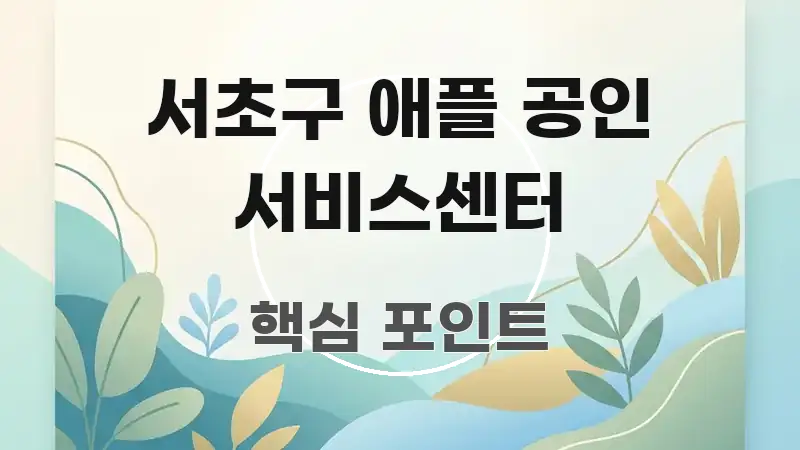 서초구 애플 공인 서비스센터 주요 흐름을 설명한 블로그 대표 이미지 - 본문 내용과 연관된 이미지