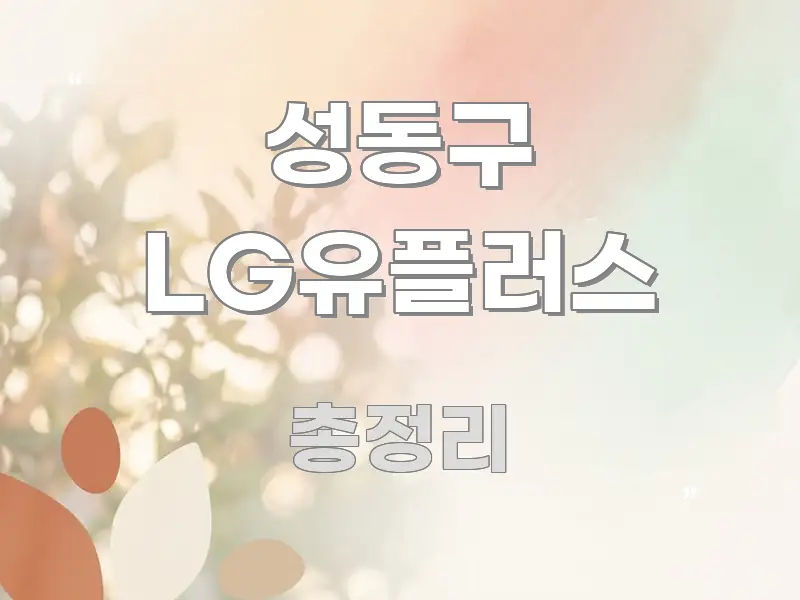 성동구 LG유플러스 핵심 키워드 중심의 모던 카드뉴스 디자인 - 활용 예시 이미지