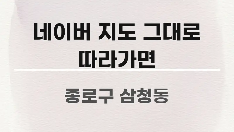네이버 지도 그대로 따라가면 요점만 뽑아낸 정보 전달형 표지 이미지 - 참고용 이미지