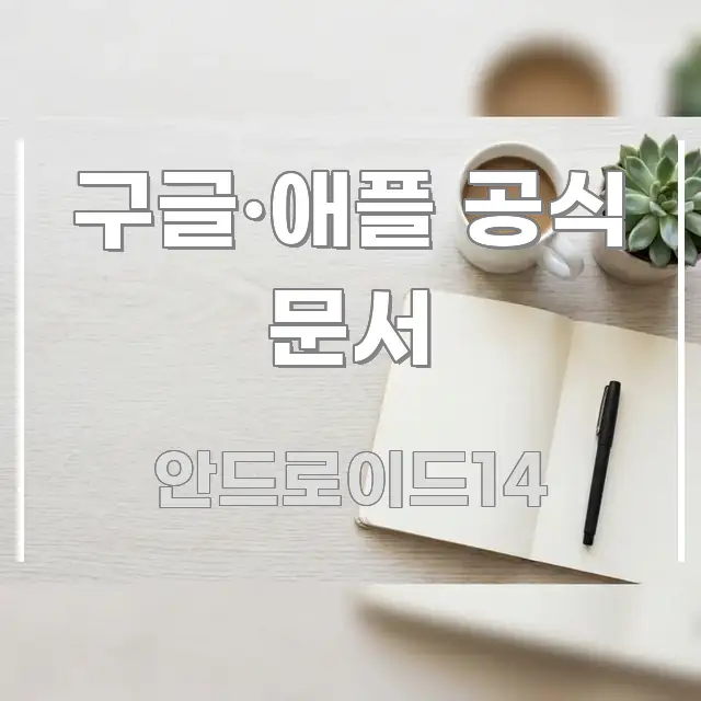 구글·애플 공식 문서 핵심 내용을 정리한 핵심 정보 비주얼 - 활용 예시 이미지