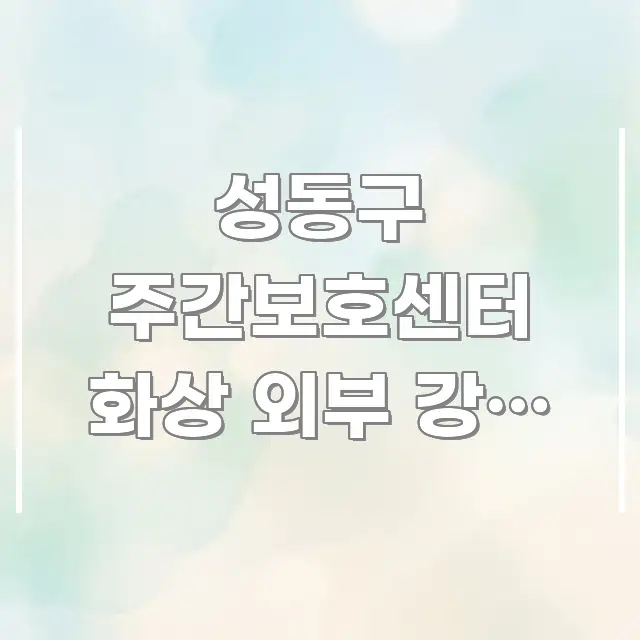 성동구 주간보호센터 화상 외부 강사 초청 프로그램 꼭 필요한 정보만 담은 핵심 키워드 시각화 이미지