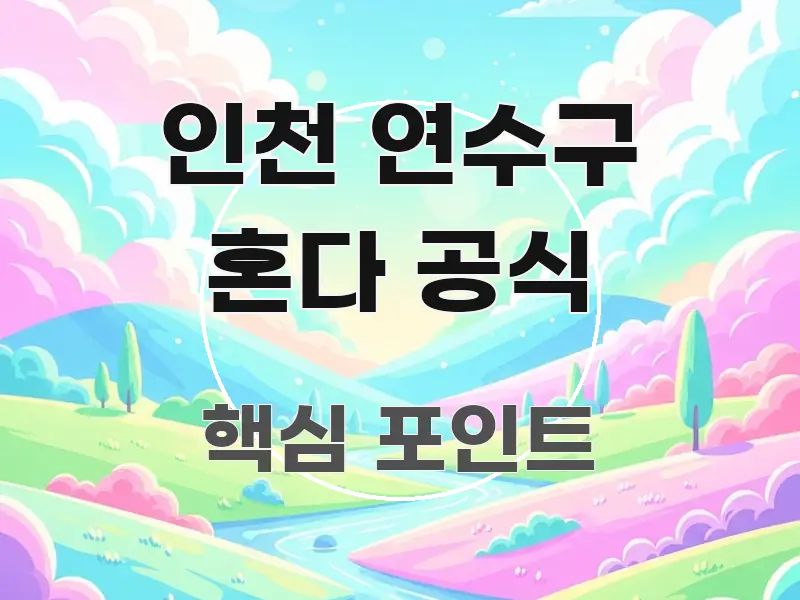 인천 연수구 혼다 공식 꼭 필요한 정보만 담은 핵심 키워드 시각화 이미지 - 독자 이해를 위한 이미지