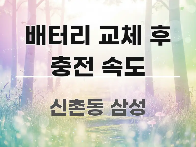 배터리 교체 후 충전 속도 효율적으로 구성된 블로그용 카드뉴스 썸네일