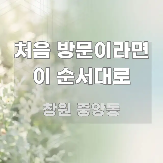 처음 방문이라면 이 순서대로 알기 쉽게 정리한 블로그용 카드뉴스 썸네일 - 활용 예시 이미지