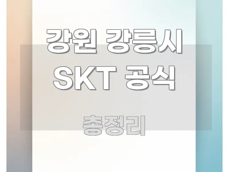 강원 강릉시 SKT 공식 독자를 위해 선별한 핵심 정리 썸네일 이미지