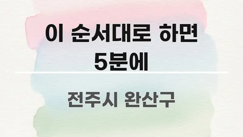 이 순서대로 하면 5분에 주요 포인트를 요약한 미니멀 블로그 썸네일 - 참고용 이미지