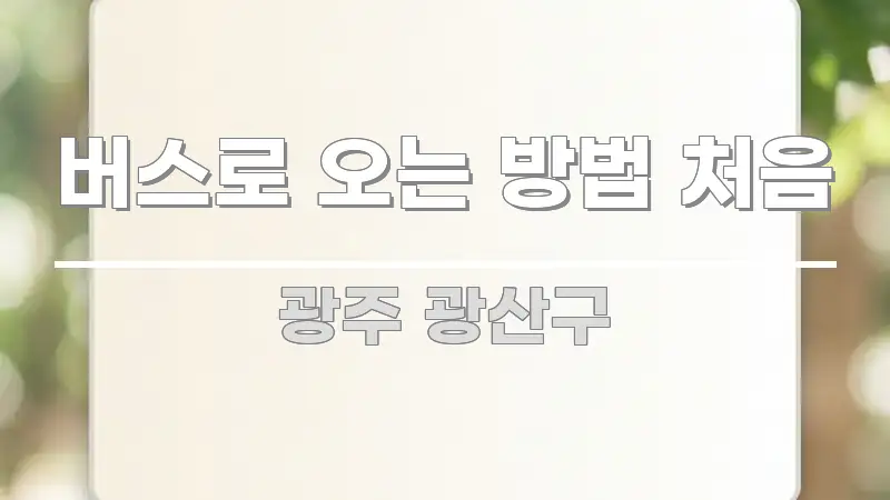버스로 오는 방법 처음 심플하고 명확하게 정리한 심플 타이포그래피 표지