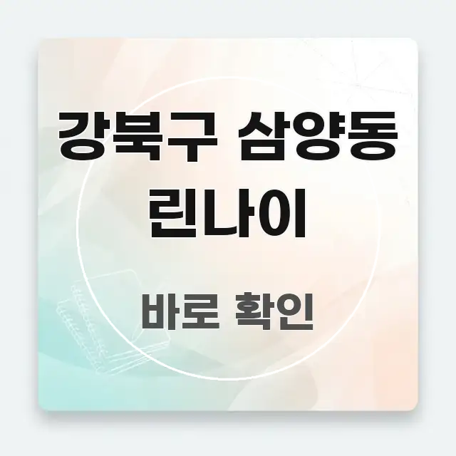 강북구 삼양동 린나이 효율적으로 구성된 콘텐츠 요약 표지 이미지 - 내용 요약을 위한 이미지
