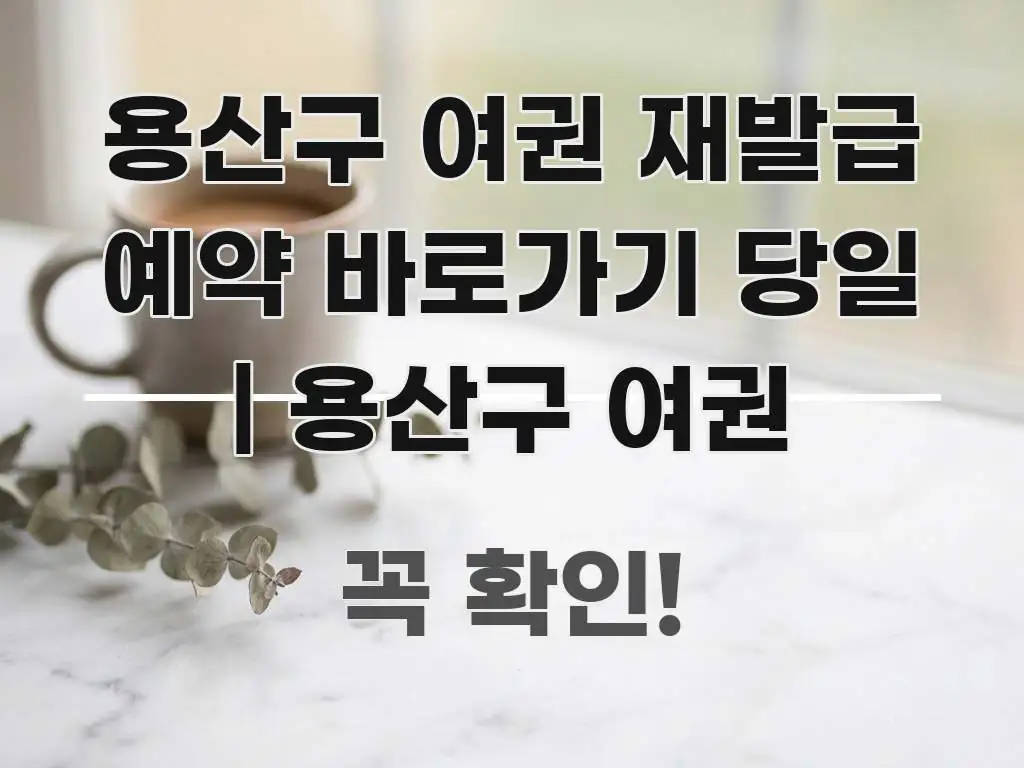 용산구 여권 재발급 예약 바로가기 당일 | 용산구 여권 간결하고 명료한 텍스트형 카드뉴스 표지 이미지