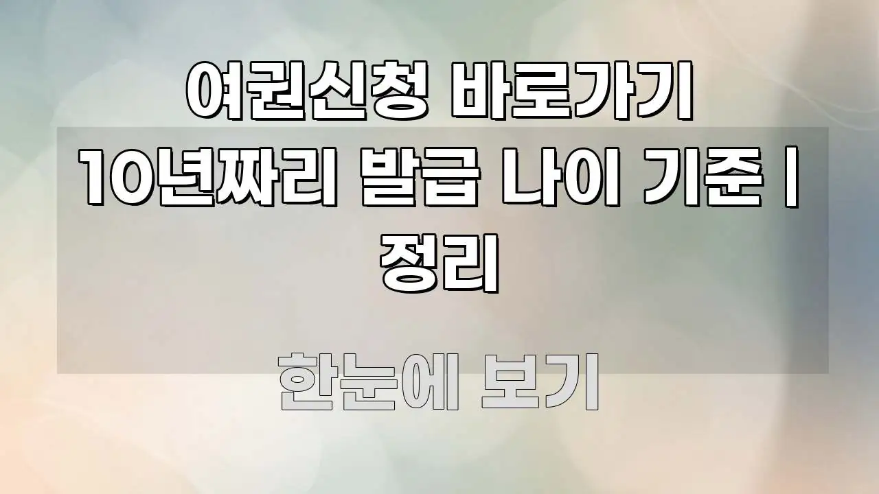 여권신청 바로가기 10년짜리 발급 나이 기준 | 정리 전문적으로 분석한 핵심 키워드 시각화 이미지