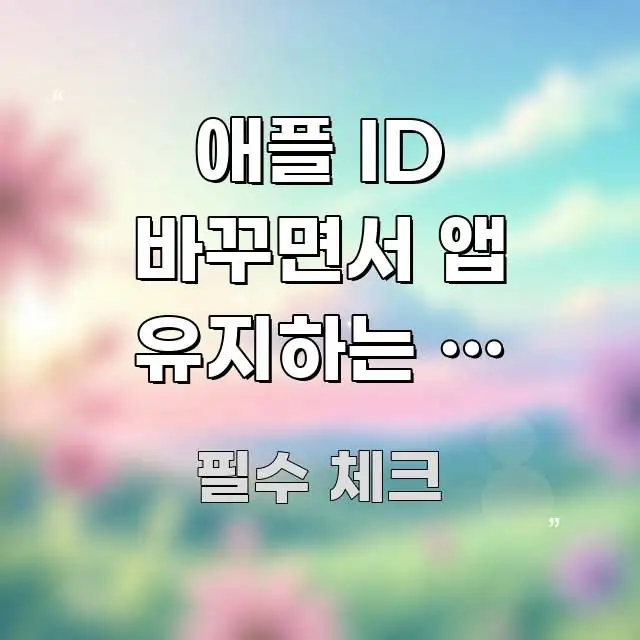 애플 ID 바꾸면서 앱 유지하는 법 씨티은행앱 설정하는 알기 쉽게 정리한 정보 요약 인포그래픽 이미지