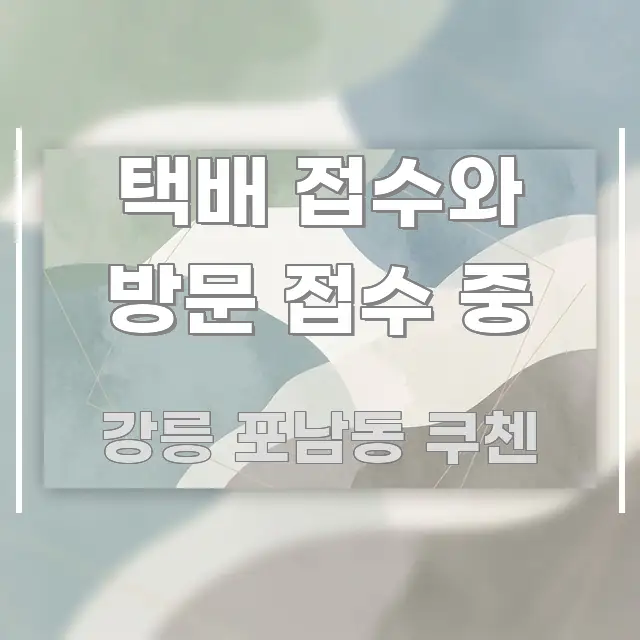 택배 접수와 방문 접수 중 꼭 필요한 정보만 담은 텍스트 중심 디자인 표지 - 독자 이해를 위한 이미지