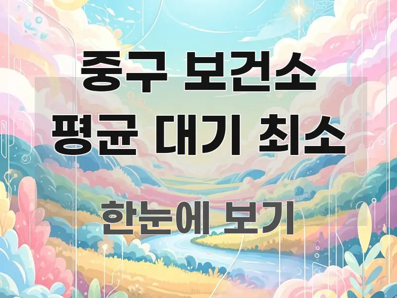 중구 보건소 평균 대기 최소 핵심 정보 중심의 블로그 섹션 구분 이미지 - 설명을 돕는 이미지