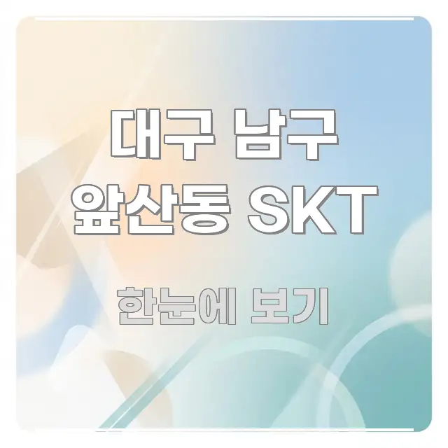대구 남구 앞산동 SKT 핵심 정보 중심의 정보 요약 포스터 - 활용 예시 이미지