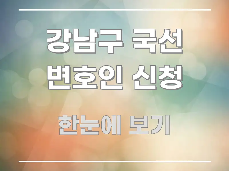 강남구 국선 변호인 신청 바로 활용 가능한 가독성 높은 정보 이미지 - 설명을 돕는 이미지