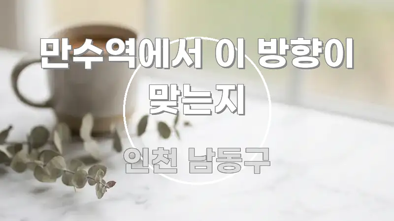 만수역에서 이 방향이 맞는지 알기 쉽게 정리한 정보 정리 카드 이미지 - 독자 이해를 위한 이미지