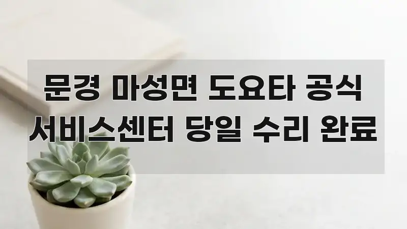 문경 마성면 도요타 공식 서비스센터 당일 수리 완료 쉽게 읽히는 모던 카드뉴스 디자인 - 독자 이해를 위한 이미지